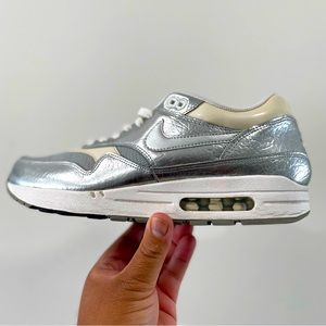 🔘 Nike Air Max 1 “Apollo Lunar” Silver Retro MENS SZ 10 US